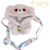 niannyyhouse Vestiti per bambola di peluche da 20 cm, per coniglio, orso, cappotto, occhiali, borsa da 20,3 cm (marrone)