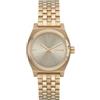 NIXON Medium Time Teller A1130 - Light Gold/Vintage White - 100m Water Resistant Women's Analog Classic Watch (31mm Watch Face, 16mm-15mm Stainless Steel Band)