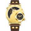 JewelryWe Orologio da Polso Militare da Uomo: Orologio Grande Quadrantini Cinturino in Pelle Retro Vintage Gotico Idee Regalo