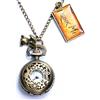 Onwon Orologio da taschino vintage Drink Me con collana, orologio al quarzo Alice nel paese delle meraviglie coniglio, 1 Count (Pack of 1), Arte