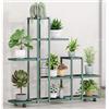 Garvee Porta Piante da Interno ed Esterno, Scaffale per Piante in Ferro per Vasi, Supporto Fiori con Ruote, Espositore Piante Salvaspazio per Soggiorno, Balcone e Giardino (6 Livelli (Verde))