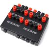 Puooifrty 2-IN-4-OUT Stereo Audio Selettore Amplificatore Switcher Box Speaker Splitter SP-24B Altoparlante Selettore Box Durevole Facile da Usare