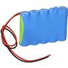 Akkuman.de Akkutechnik vom Fachmann Batteria NiMH 6 V 1,8 Ah AA ad alta temperatura cavo di emergenza, 20 cm, illuminazione di emergenza F51NIMH1800