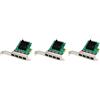 Pavewood 3X Pci-E X1 Scheda di rete Gigabit Pci- 4 porta Ethernet Scheda di rete Rtl8111F Ethernet Lan Card