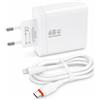 MIXPITAYA GaN - Caricatore rapido da 65 W con cavo USB-C a Lightning, compatibile con iPhone 14/13/12, iPad Pro/Air, alimentatore compatto UE