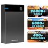 Kinhank Disco rigido da 12 TB da gaming retrò con oltre 40000 giochi classici, compatibile con oltre 4000 emulatori, 6000+giochi 3D, disco rigido portatile compatibile con Win 7/8/10/11
