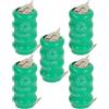vhbw 5x NiMH Batteria a bottone di ricambio 3 pin tipo V40H 40mAh 4,8V compatibile con batterie compatibile con modellismo, luci solari ecc.