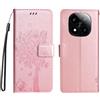 PEIYE Custodia per Xiaomi Redmi Note 14 Pro Plus 5G - Custodia flip in pelle PU, morbido silicone flessibile, portafoglio e scomparti per carte di credito, chiusura magnetica - Protezione Folio - oro