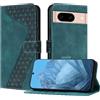 YIRRANZD Custodia per Google Pixel 8a, Cover a Libro in Pelle PU con Slot Cart e Silicone TPU Bumper, Flip Caso Portafoglio Cover per Google 8a (Verde)