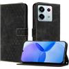 YIRRANZD Custodia per Xiaomi Redmi Note 13 PRO 5G, Cover a Libro in Pelle PU con Slot Cart e Silicone TPU Bumper, Flip Caso Portafoglio Cover per Redmi Note 13 PRO 5G (Nero)