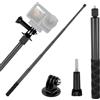 AYHYHLJZJ 120 cm Asta Selfie invisibile per Insta X3 X4 X5 RS, in alluminio Selfie Stick Estensione estensibile per GoPro, DJI, Azione Camera, per Filmare Vlog o Video brevi durante i vostri viaggi