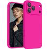 FireNova Magnetic for iPhone 17 Pro Max Case, Compatible with MagSafe, [Integrated Silicone Camera Control Button] [Camera Protection] Anti-Scratch Microfiber Lining Phone Case, 6.9, Hot Pink