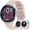 Erkwei Smartwatch da Donna con Bluetooth Chiamate 1,32 Orologio da Donna per iPhone Android Orologio Fitness da Donna con Contapassi, Monitor della Frequenza Cardiaca, Monitor del Sonno 20 Modalità
