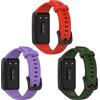 KUTEWEU Donna Uomo Bracelets Compatibile con Honor Band 7 Cintura, Silicone Cinturino di Ricambio, Braccialetto Sport Watchband Bands per Honor Band7 per Smartwatches (Rosso/Viola/Verde)