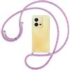 SIMao Custodia Collana per Cellulare Compatibile con Vivo Y35 4G/Vivo Y22S/ Y22 - Cover Silicone TPU Protettiva Trasparente - Custodia indossabile per Collo - Case a Tracolla con Cordina, Unicorno