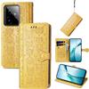 JIUNINE Cover per Realme GT 7 / Realme GT 7T, Custodia Libro in Pelle Portafoglio Flip Case Antiurto con Modello di Cane e Gatto [Porta Carte] [Magnetica] [Interno TPU] per Realme GT7, Giallo