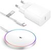 HOSOW 15W Caricatore Wireless iPhone, Caricatore Mag-Safe con Caricatore USB C per Apple iPhone 17/16/15 Pro Max/15 Plus/15 Pro/15/14/14 Pro/13/12,AirPods,Caricatore Magnetico iPhone Caricabatterie Wireless