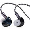 Linsoul Kiwi Ears Cadenza, driver dinamico al berillio da 10 mm, IEM, stampato in 3D, con spina intercambiabile rimovibile, cavo IEM a 2 pin da 3,5 mm, per musicisti e audiofili (Blu)