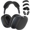MINDRESY Silicone Case Cover for AirPods Max Headphones, Anti-Scratch Ear Pad Case Cover/Ear Cups Cover/Headband Cover for AirPods Max, Accessories Soft Silicone Skin Protector for Apple AirPods Max (Black)