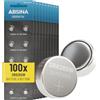 ABSINA Batteria SR626SW orologio 1,55V ossido d'argento | Confezione da 100 - batteria orologio SR 626 SW a tenuta stagna e lunga durata - Pile SR626SW 377 - Pila