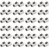 deleyCON Accoppiatore Keystone RJ45 CAT6A (Set da 48 Pezzi) - STP, 2x Presa RJ45, 10 Gbit/s, 500 MHz, Collegamento 1:1 - Argento