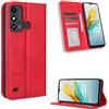 BellaCase Custodia ZTE Blade A53 [Custodia Portafoglio] [Staffa] [Slot per schede] [Flip Cover Magnetica] Compatibile con Lo Smartphone ZTE Blade A53(Rosso)