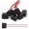 VISSQH 6 Pezzi USB A Femmina connettore,2 pin 3A presa USB A a Saldare,2 fili USB A montaggio a pannello connettore 22AWG Micro USB A Femmina Jack cavo con Fibbia a Scatto(Doppio)