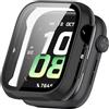BAIDIYU Cover Compatibile con Honor Watch 5, PC + Pellicola Temperata, Antigraffio, Orologio Custodia Protettiva Compatibile con Honor Watch 5.(Nero)