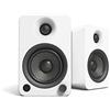 Kanto YU4MW Altoparlanti amplificati con Bluetooth e preamplificatore fono integrato | Standby e avvio automatici | Potenza di picco 140 W | Coppia | Bianco opaco