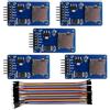 Wishiot 5 PZ Micro SD Card Module Mini TF Card Lettura Sensore di Scrittura con Interfaccia SPI per Arduino Raspberry Pi Scheda di Immagazzinaggio Breakout Femmina a Femmina Dupont Cavo