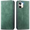 MOJIA Cover per Vivo Y21 5G, Custodia Folio Portafoglio in Pelle PU [chiusura magnetica], Case a Libro con Guscio Interno in TPU, Supporto per Carte.. Verde