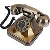 Leapiture WX 3011 Telefono Bronzo Antico Telefono Fisso Vintage Telefono da Tavolo Chiamante Anni '50 per Home Office Decor Regalo per Festival Business Nuova Casa Hotel di Lusso Gallerie Donna