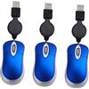 HOMSFOU Mouse Usb Cablato Mini Portatile Design Aerodinamico 1600Dpi Risoluzione Ottica Con Grip Confortevole Per Notebook Computer Ufficio Casa 3 Pezzi