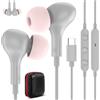 ASKUBSKU Cuffie USB C per Galaxy A56 A36 A17 5G Samsung A57 A37 A35 S25 Magnetico Auricolari In Ear Tipo C con Cavo Microfono,Cuffie USB C Connettore per iPhone 17 16e 15 Pixel 10 9a 8a Xiaomi 15 iPad Mini Air