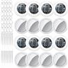 Tukio Air Tags 16 Pack Bianco, Smart Tracker Localizzatore Funziona con Apple Dov'è App (solo iOS, NON per Android), Bluetooth Trova Oggetti per Chiavi/Valigie/Portafogli, Batteria Sostituibile, Mini