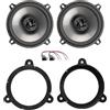 IPNOSIS Kit 2 Casse AXTON AE130 per Renault Clio IV 3P (Posteriori), Megane III dal 2009 In Poi (Anteriori) con 2 Connettori e 2 Supporti