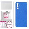 apgo BACK SKIN Film Pellicola protettiva Protezione Posteriore per Samsung Galaxy A34, skin sticker film foil vinyl Blu pastello opaco