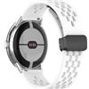 MELEJIA Cinturino Silicone Compatibile con Google Pixel Watch 4 41mm/3 41mm/Pixel Watch 2/1, Regolabile Ricambio Cinturino, Chiusura Magnetica Sportiva Silicone Cinturini-Bianco