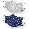 Kanguru Green Mask, Set 2 Pezzi, Mascherina Facciale, 100% Cotone, Lavabile, Riutilizzabile, Per Bambino/Ragazzo 6-12 Anni - 10 Gr