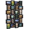 Relaxdays, portafoto Multiplo per 24 Foto, Cornice per Foto da Appendere, Collage di Foto creabile a Proprio piacimento, Dimensioni:59 x 86 x 2,5 cm, Nero, plastica