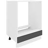 VCM Esilo - Armadio per forno, larghezza 60 cm, colore: Bianco/Antracite