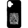 Norse Mythology Viking Ancestral Volsung Custodia per iPhone 16 Plus Antico guerriero vichingo radice di eroi volsung