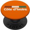 Retro Côte D'Ivoire Vintage Ivory Coast Bandiera Vintage Costa d'Avorio Costa d'Avorio Arancione Ivoriano PopSockets PopGrip Adesivo