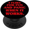 Introverso Timido Appuntamento Frasi Div Single I Flirt For Fun And Panic When It Works Incontri Joke PopSockets PopGrip Adesivo