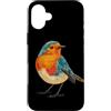 Robin Bird Outfit Custodia per iPhone 16 Plus Carino animale uccello costume per gli amanti dei pettirossi