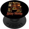 Cozynest Studios Preferisco Stare a Casa Design Gatto PopSockets PopGrip Adesivo