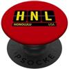 Airport Code Flip Board Tees HNL Honolulu Hawaii USA souvenir da viaggio giallo PopSockets PopGrip Adesivo