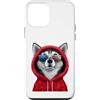 Husky Puppy Lover PS Custodia per iPhone 12 mini Patriot Husky Closeup - Occhiali da sole con bandiera americana