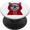 Frenchie Puppy Lover PS Patriot Frenchie Closeup Portrait US Flag Occhiali da sole PopSockets PopGrip Adesivo