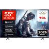 TCL TV TCL 55T8D 4K QLED da 55" con QD-Mini LED Dimming HDR Smart TV, 4K Ultra HD, Google TV con 144Hz VRR e Dolby Vision & Atmos